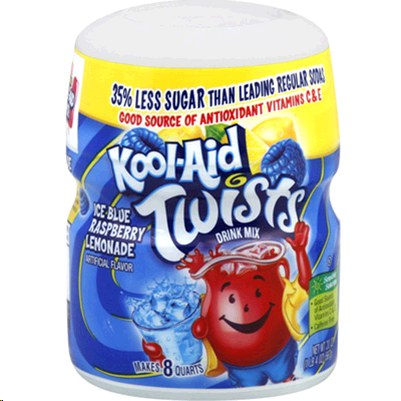 Kool-Aid Twist napitak, led-plava malina limunada u staklenki