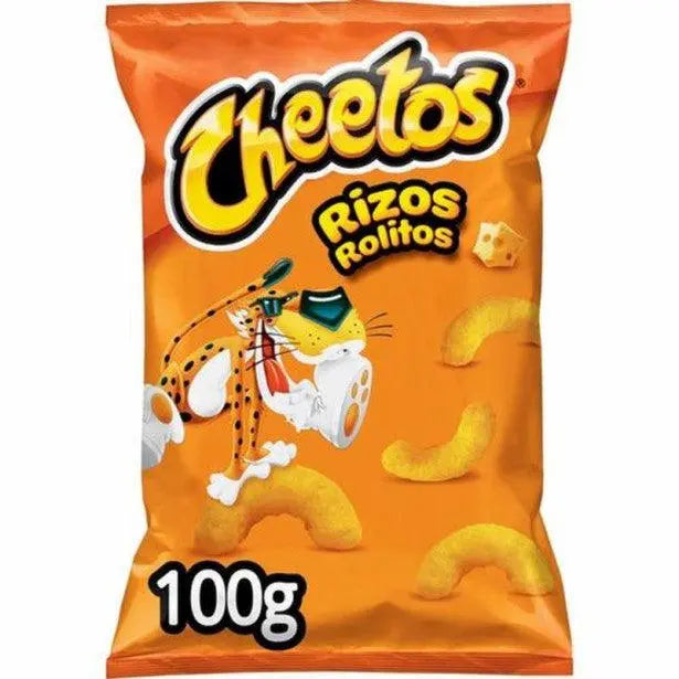 Cheetos Rizos vrećica grickalica 100 g, narančasta ambalaža s logotipom