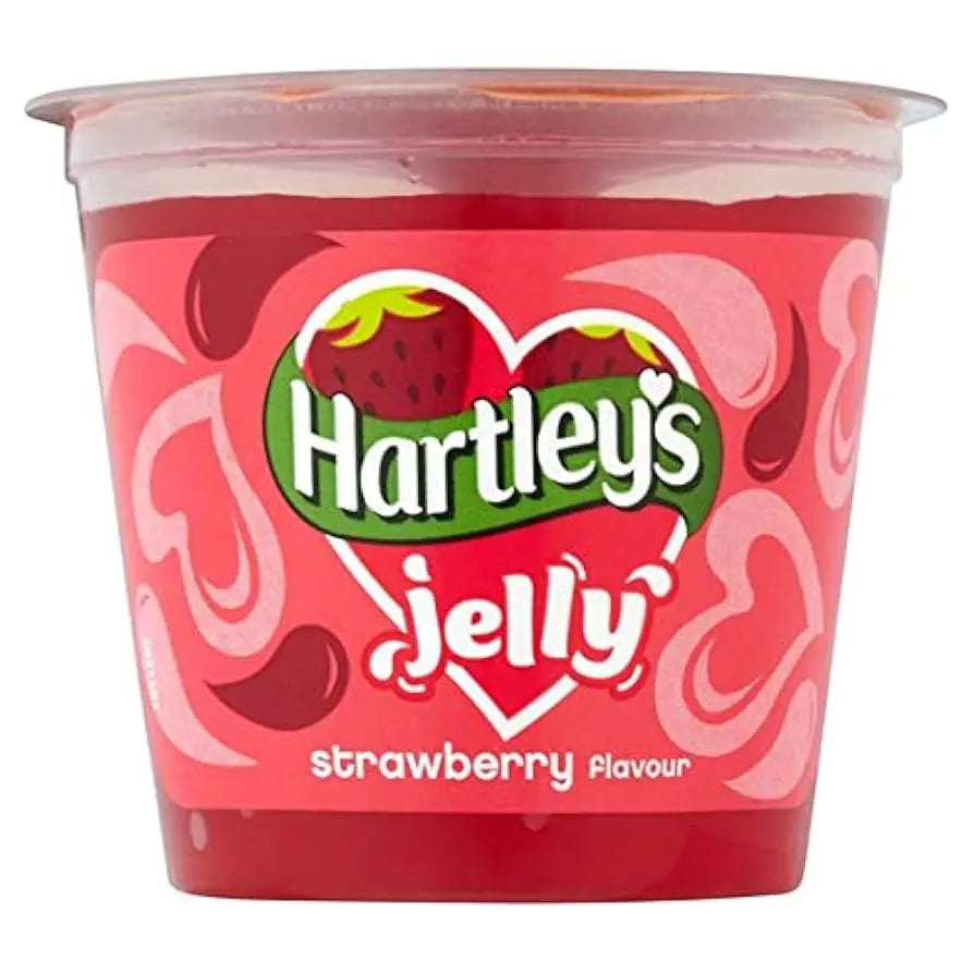 Hartley's Jelly jagoda u plastičnoj čašici, crvena voćna žele masa