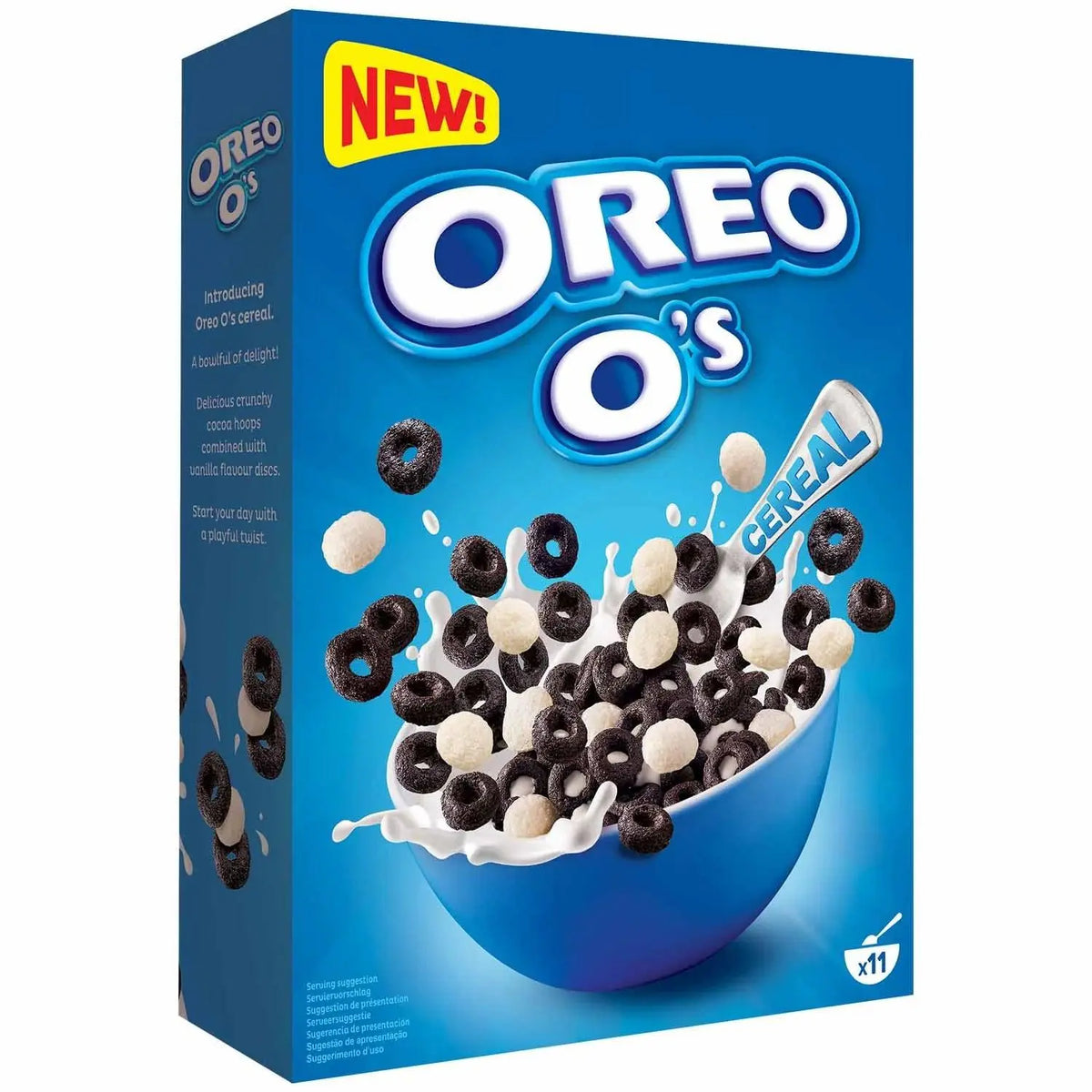 Oreo O’s žitarice u plavom kartonskom pakiranju, 311 g, s logotipom
