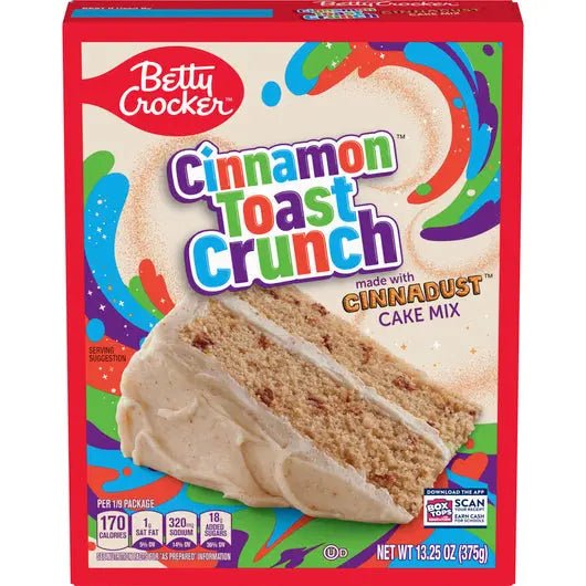 Kutija smjese za kolače Betty Crocker Cinnamon Toast Crunch, cimet, 375 g