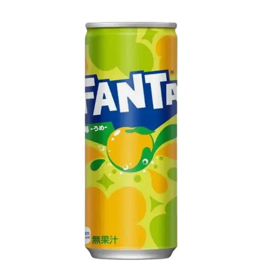 Limenka soka Fanta Ume (japanska šljiva) 250 ml, zelena i žuta